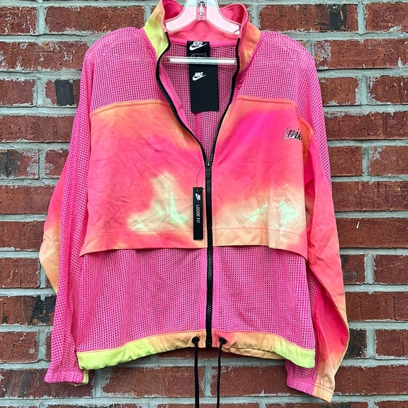 Nike | Jackets & Coats | Nike Mesh Watermelon Track Jacket | Poshmark